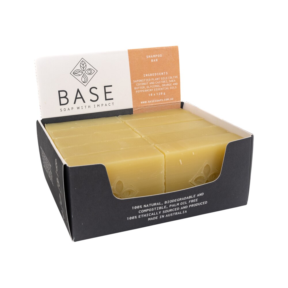 Base (Soap With Impact) Bar Shampoo (Raw Bar) 120g x 10 Pack