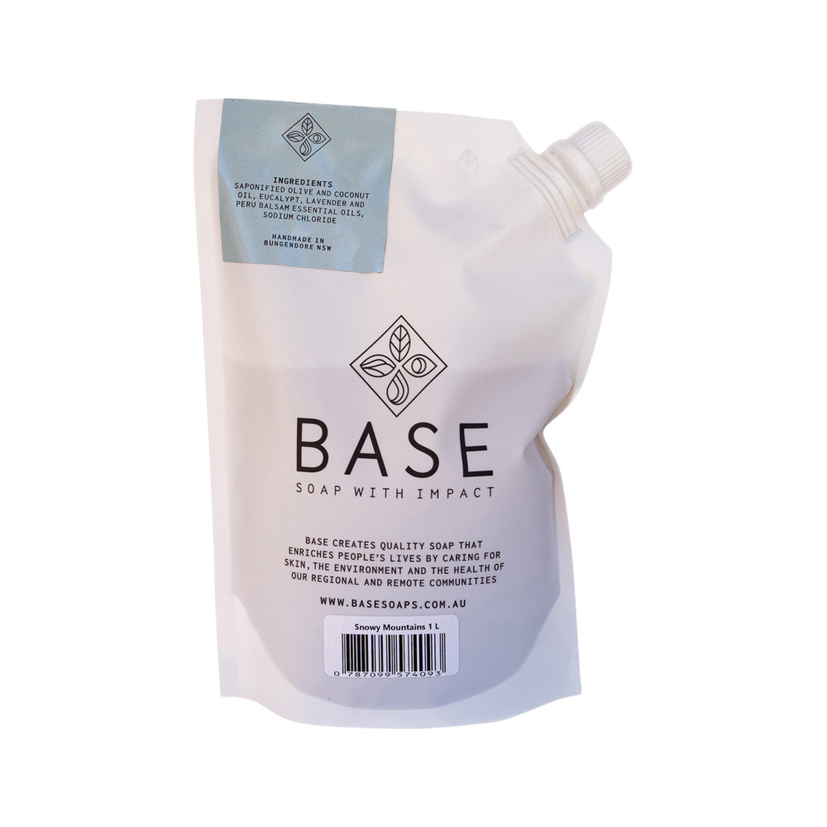 Base (Soap With Impact) Body Wash Snowy Mountain Refill 1 Litre