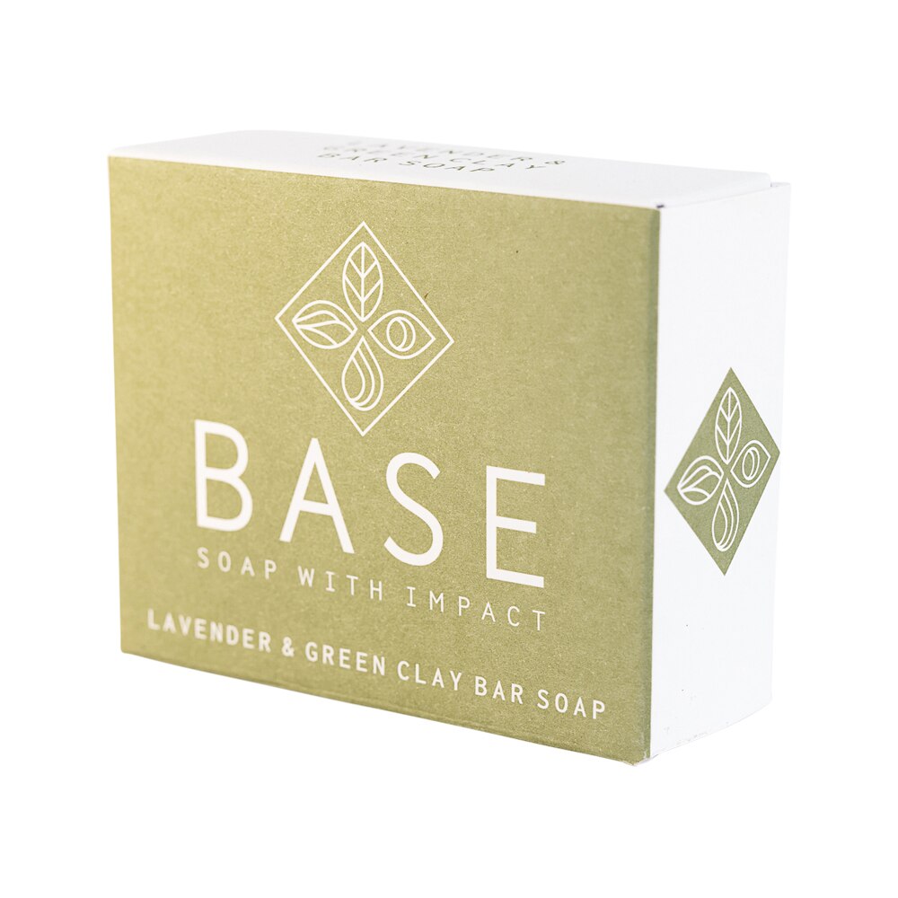 Base (Soap With Impact) Soap Bar Lavender & Green Clay (Boxed) 120g