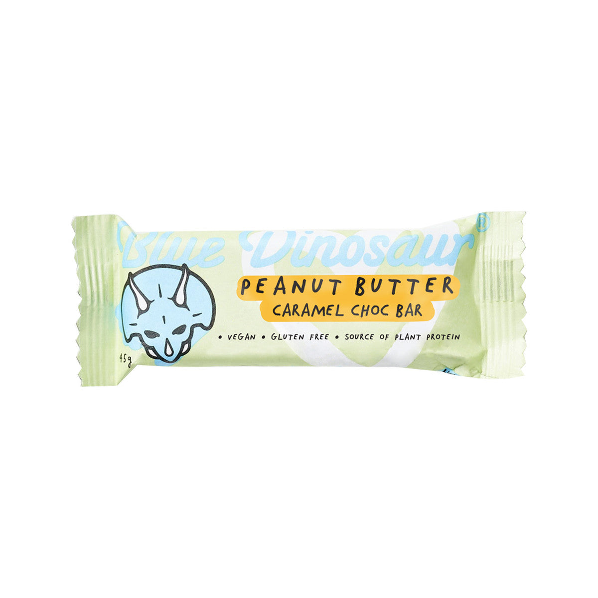 Blue Dinosaur Vegan Peanut Butter Bar and Caramel Choc 45g(Pack of 12)