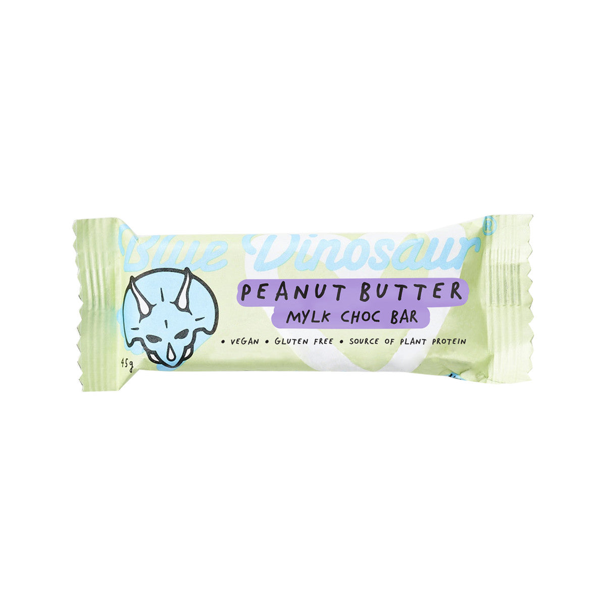 Blue Dinosaur Vegan Peanut Butter Bar and Mylk Chocolate 45g(Pack of 12)
