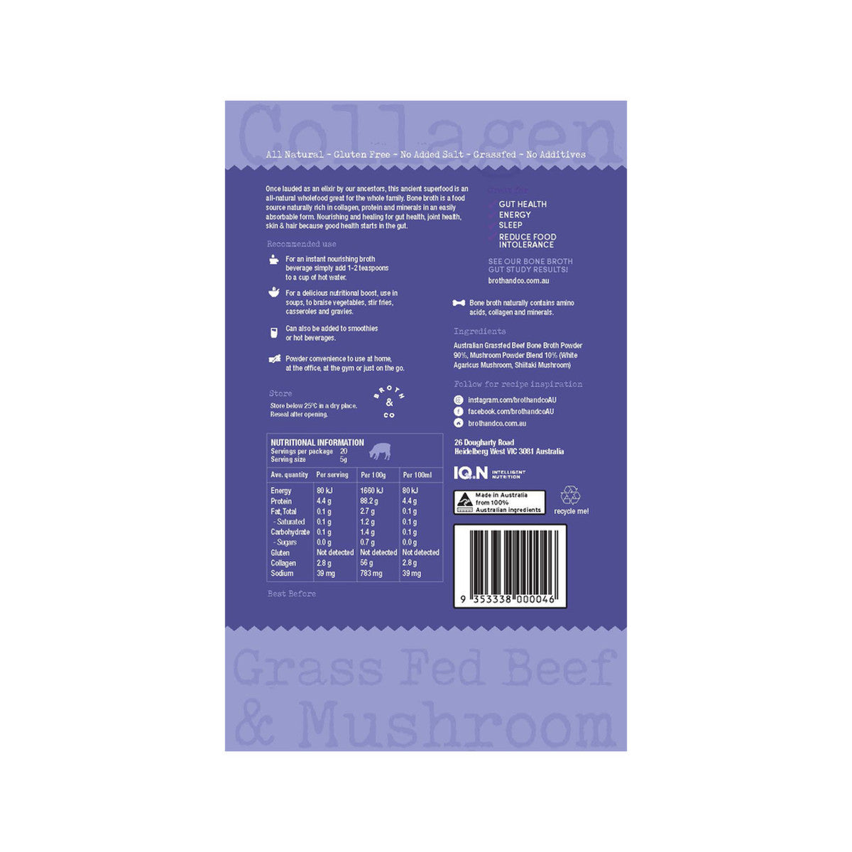 Broth & Co Energy Bone Broth Powder 100g