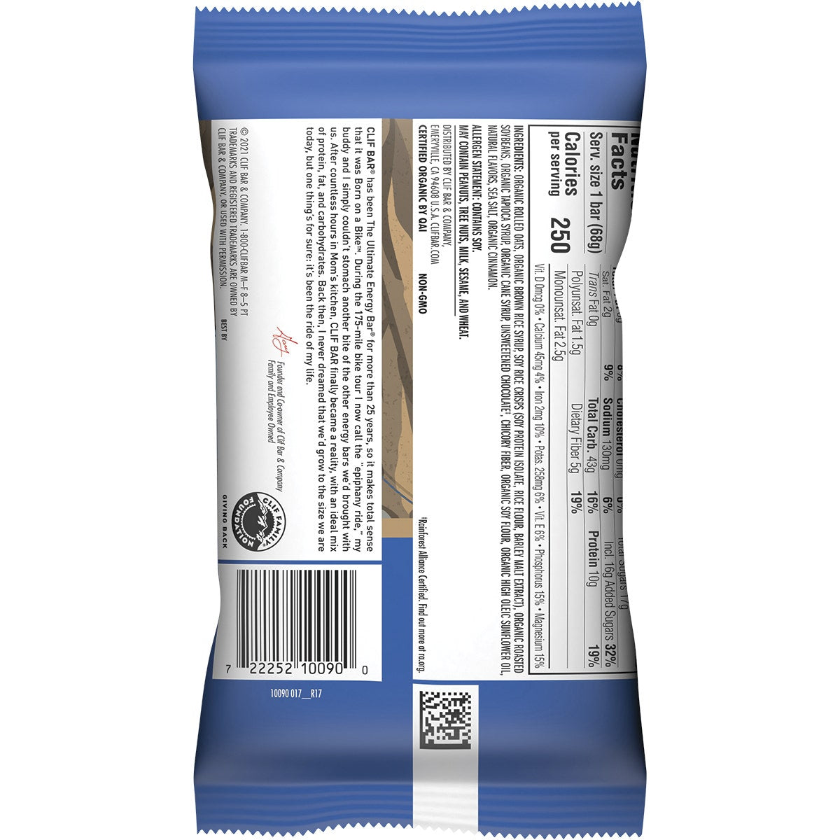 CLIF Energy Bar Chocolate Chip 68g 12PK
