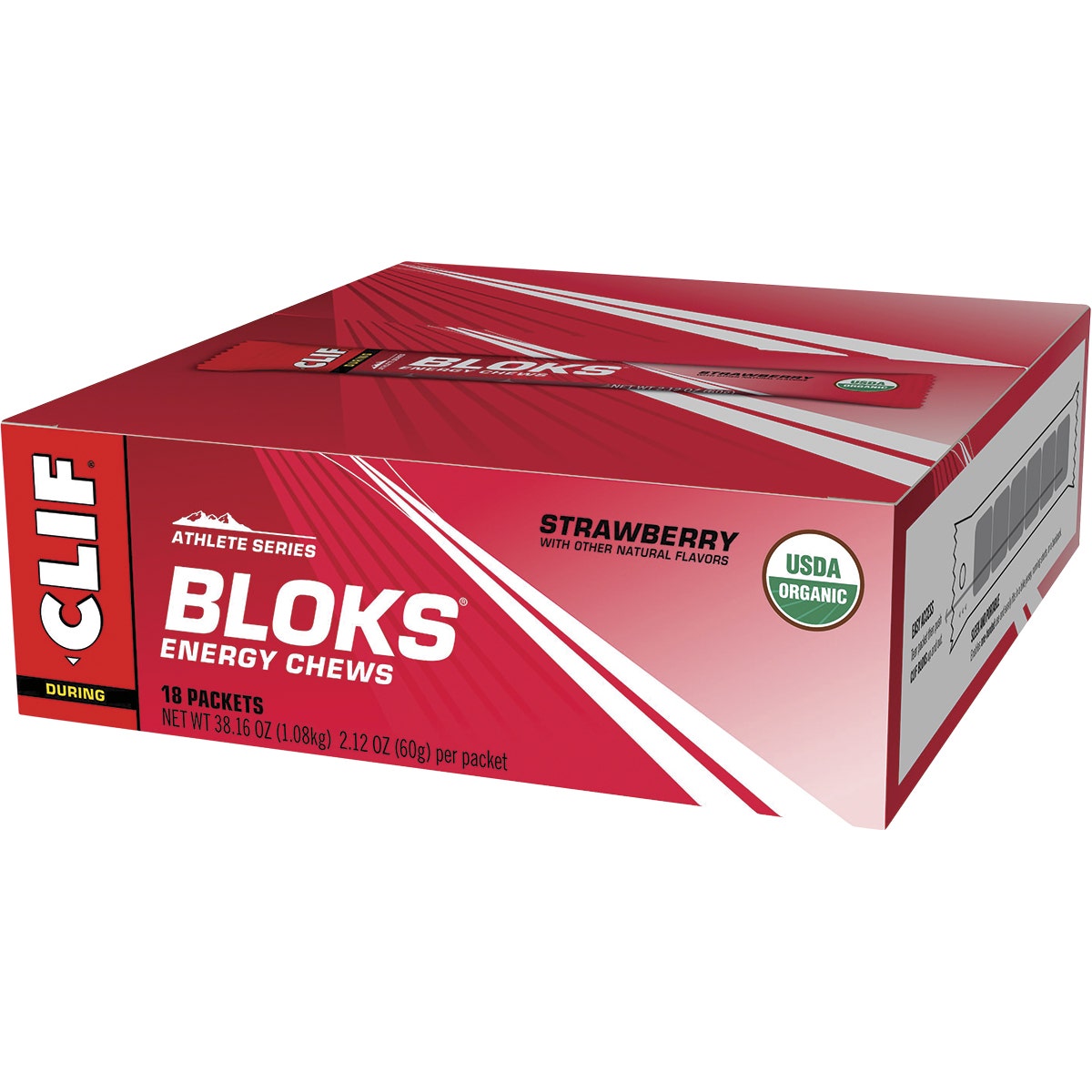 CLIF Bloks Energy Chews Strawberry 60g 18PK
