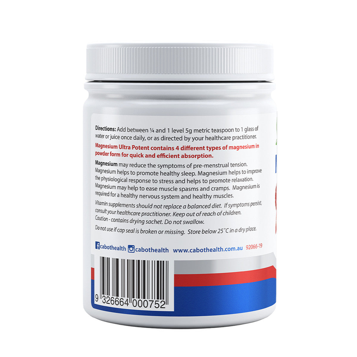 Cabot Health Hd Magnesium Ultra Potent 200g