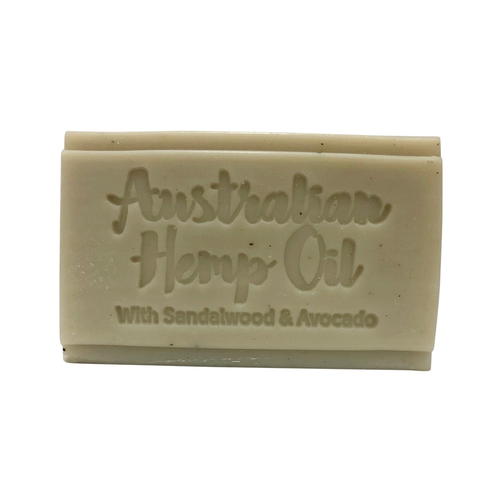 Clover Fields Essentials Hemp Oil with Sandalwood & Avocado Coconut Soap 150g