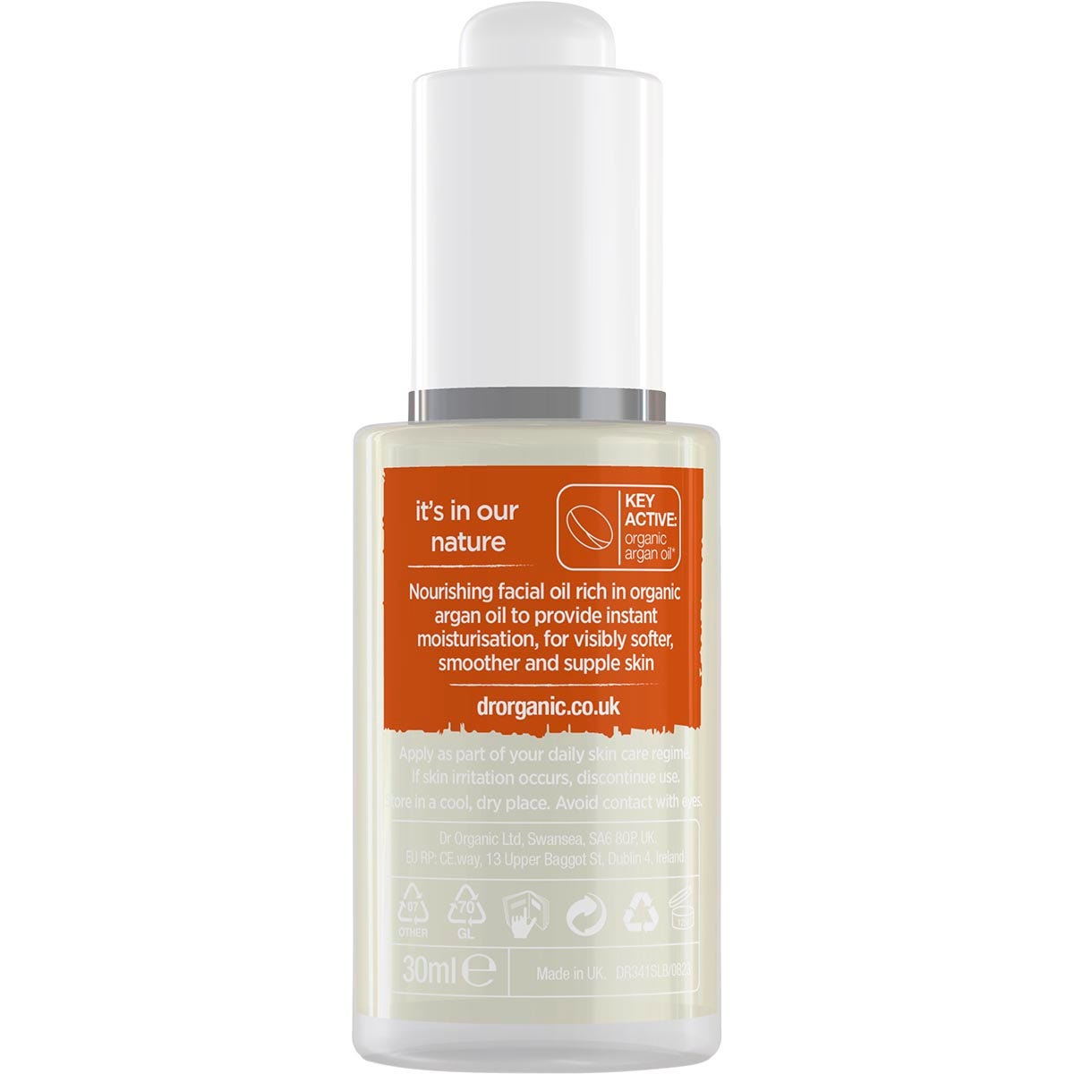 DR ORGANIC Facial Oil Organic Moroccan Argan Oil 30ml