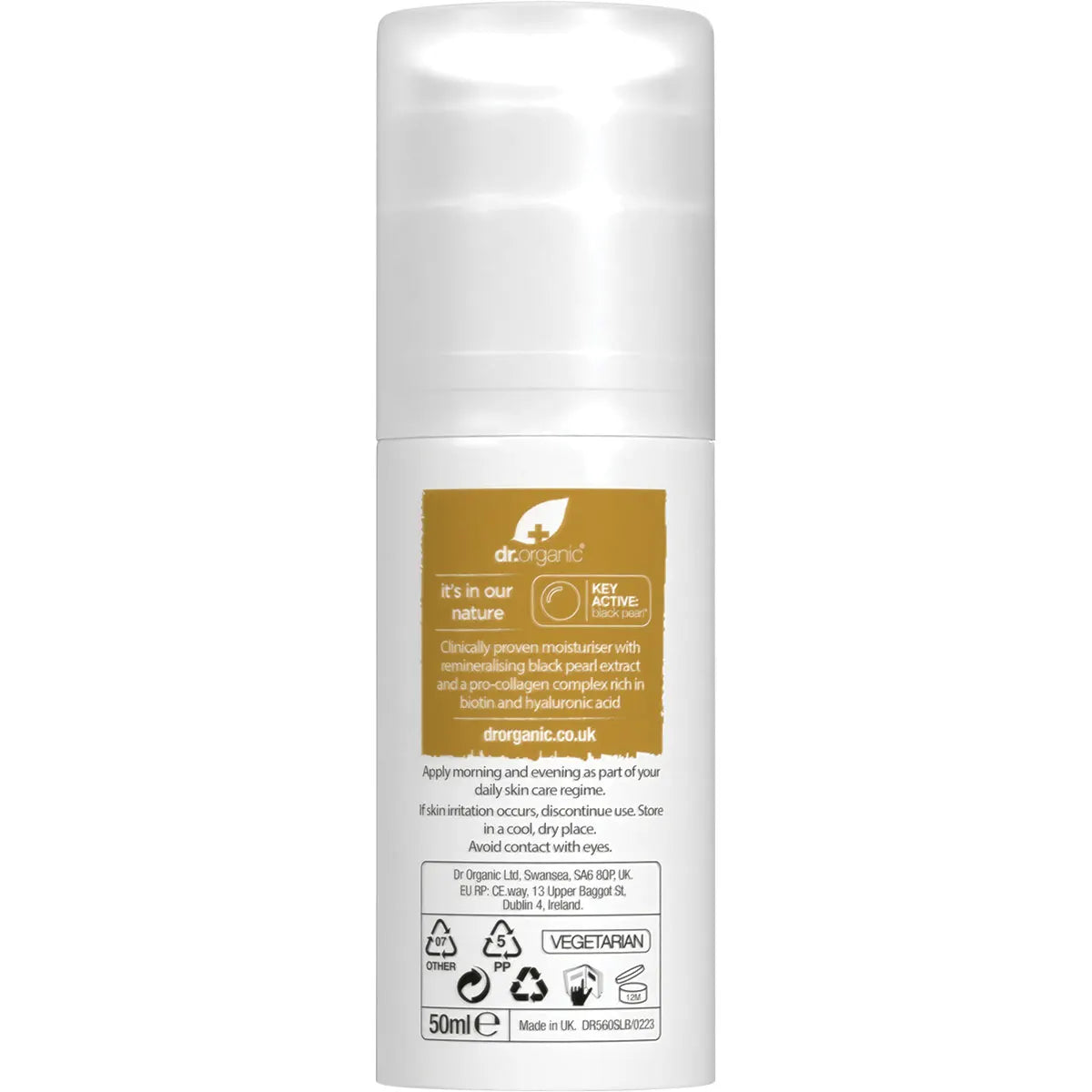 DR ORGANIC Pro Collagen Plus+ Anti Aging Moisturiser With Black Pearl 50ml