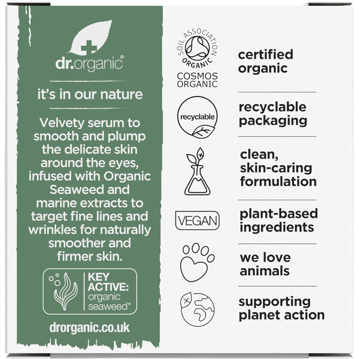 DR ORGANIC Eye Contour Serum Ageless with Seaweed 15ml