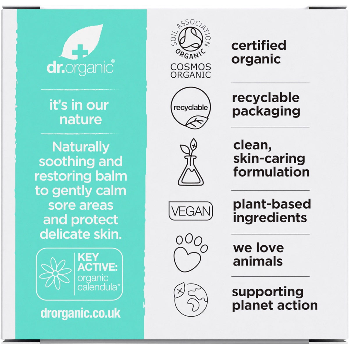 Dr Organic Baby Bum Balm Nappy Change With Calendula 35g