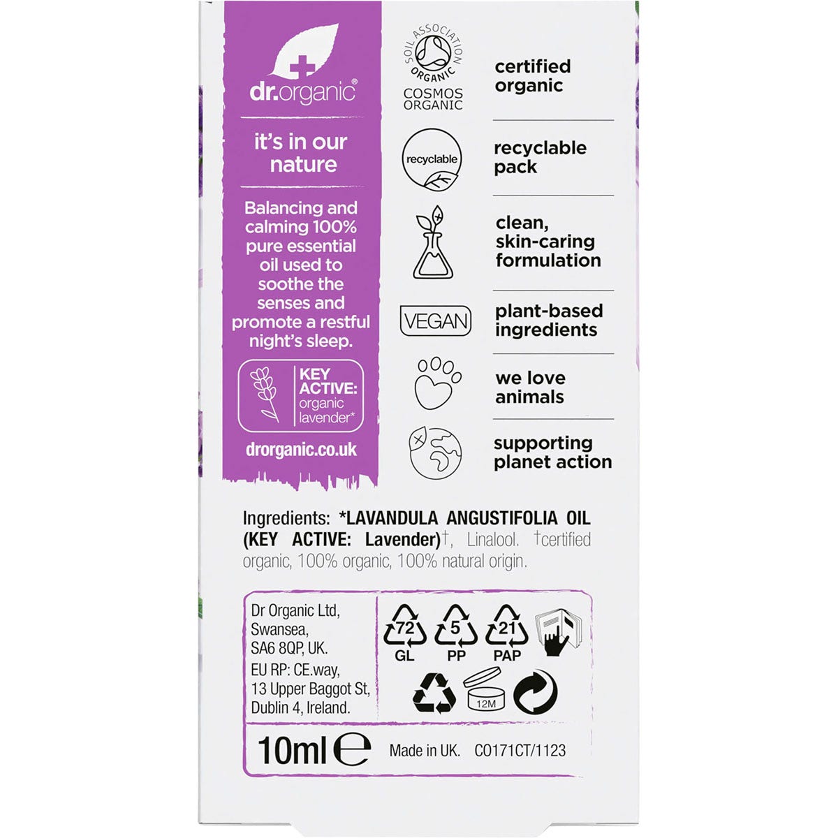 Dr.Organic Lavender Pure Skin Oil 10ml