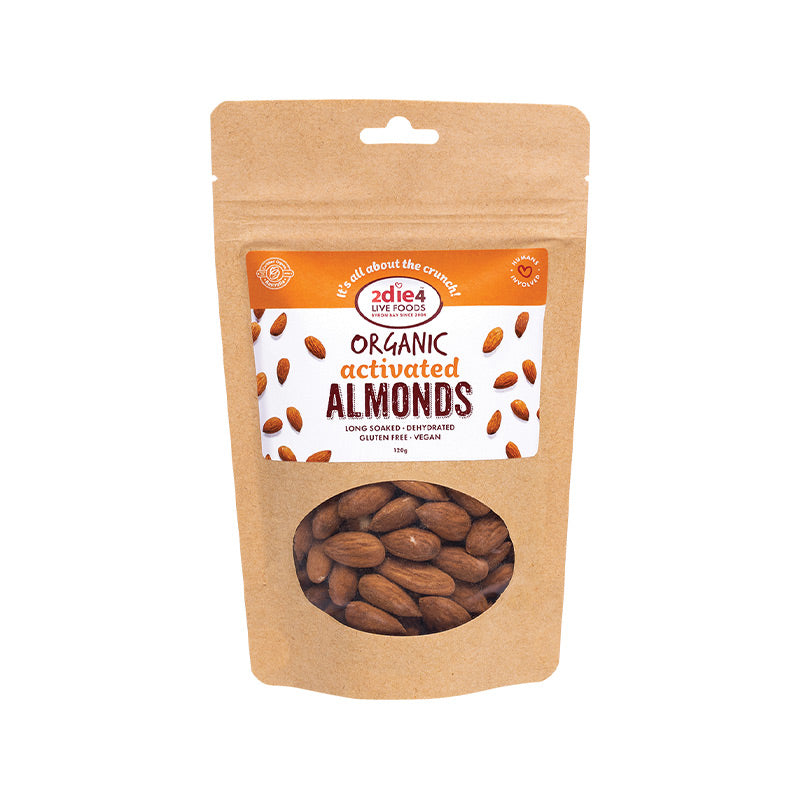 2die4 Live Foods Organic Activated Almonds 120g