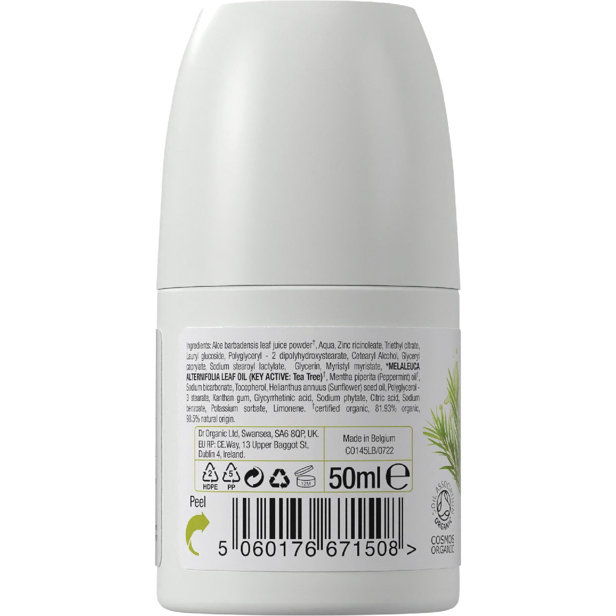 DR ORGANIC Roll-on Deodorant Organic Tea Tree 50ml