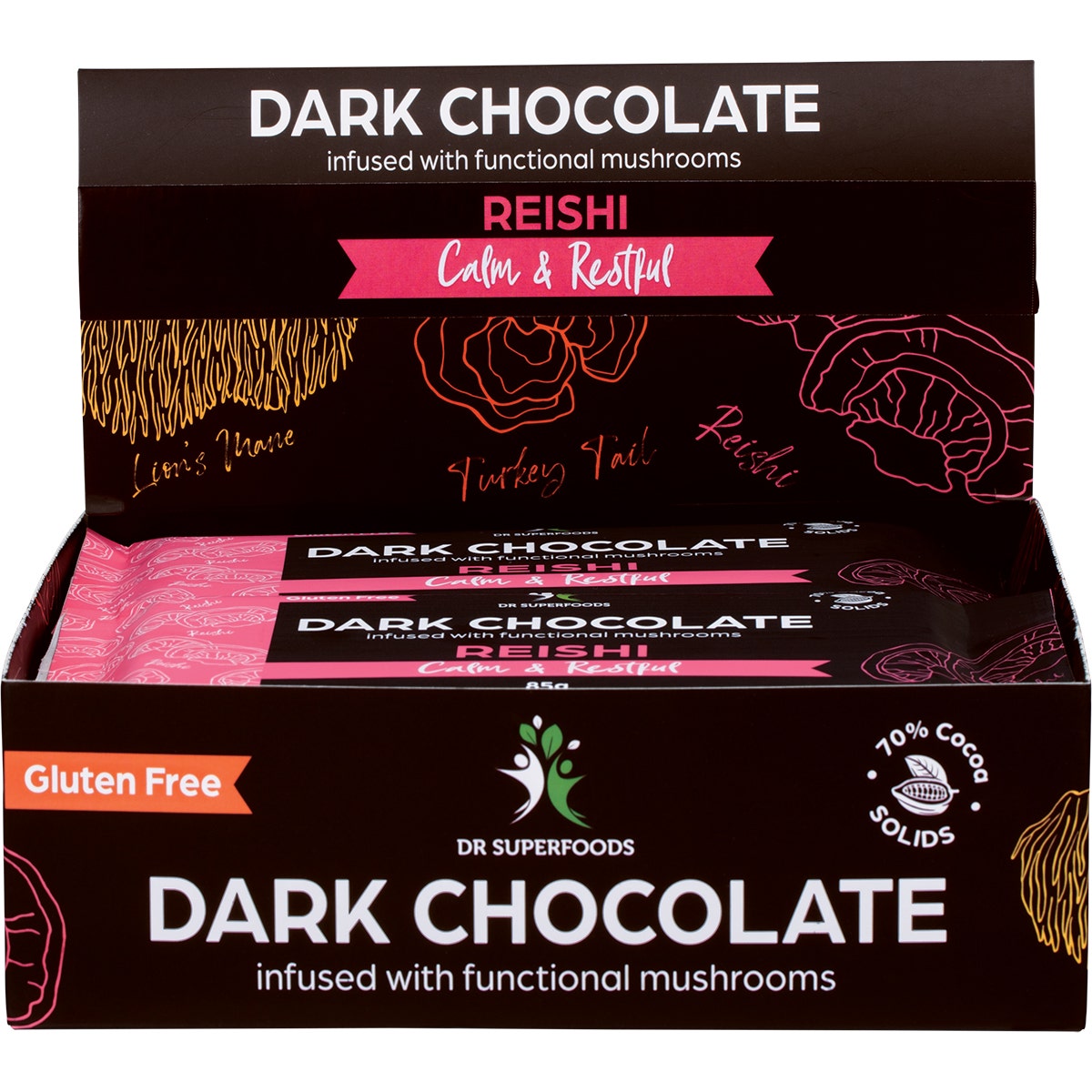 Dr Superfoods Dark Chocolate Bar Calm & Restful 12x85g