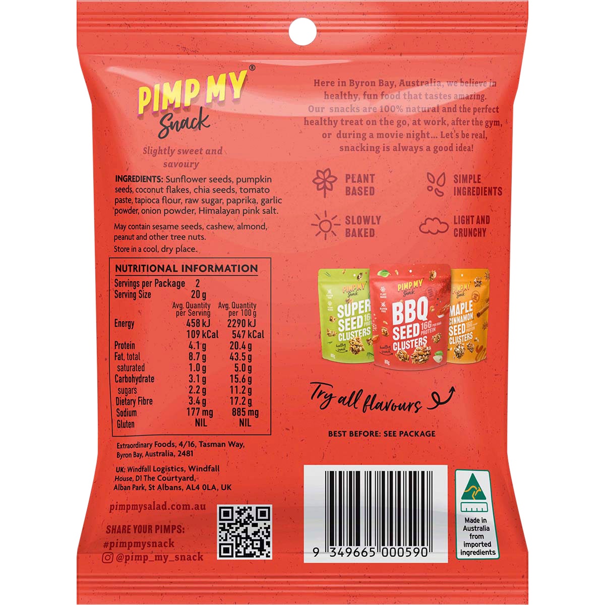 Pimp My Snack BBQ Seeds Clusters 12x40g