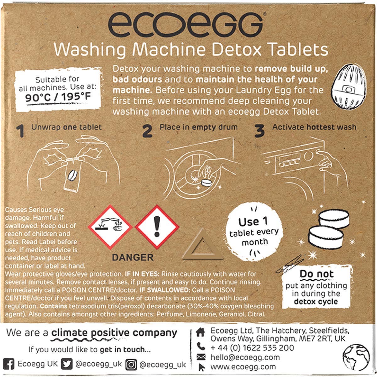 ECOEGG Washing Machine Detox Tablets 6pk