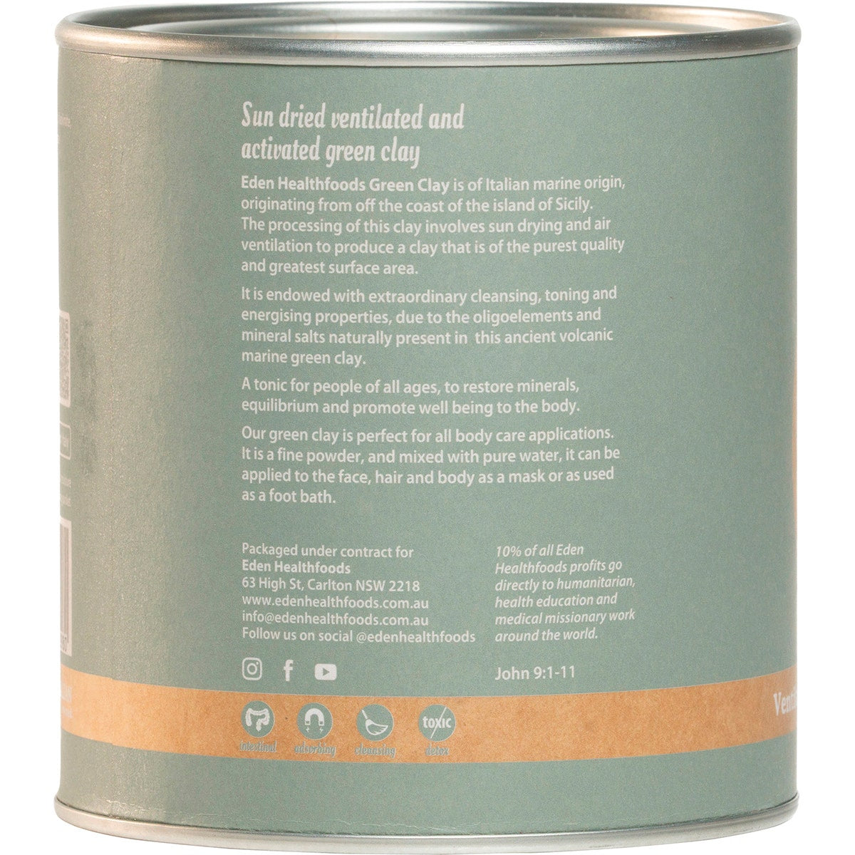 EDEN HEALTHFOODS Green Clay 150g