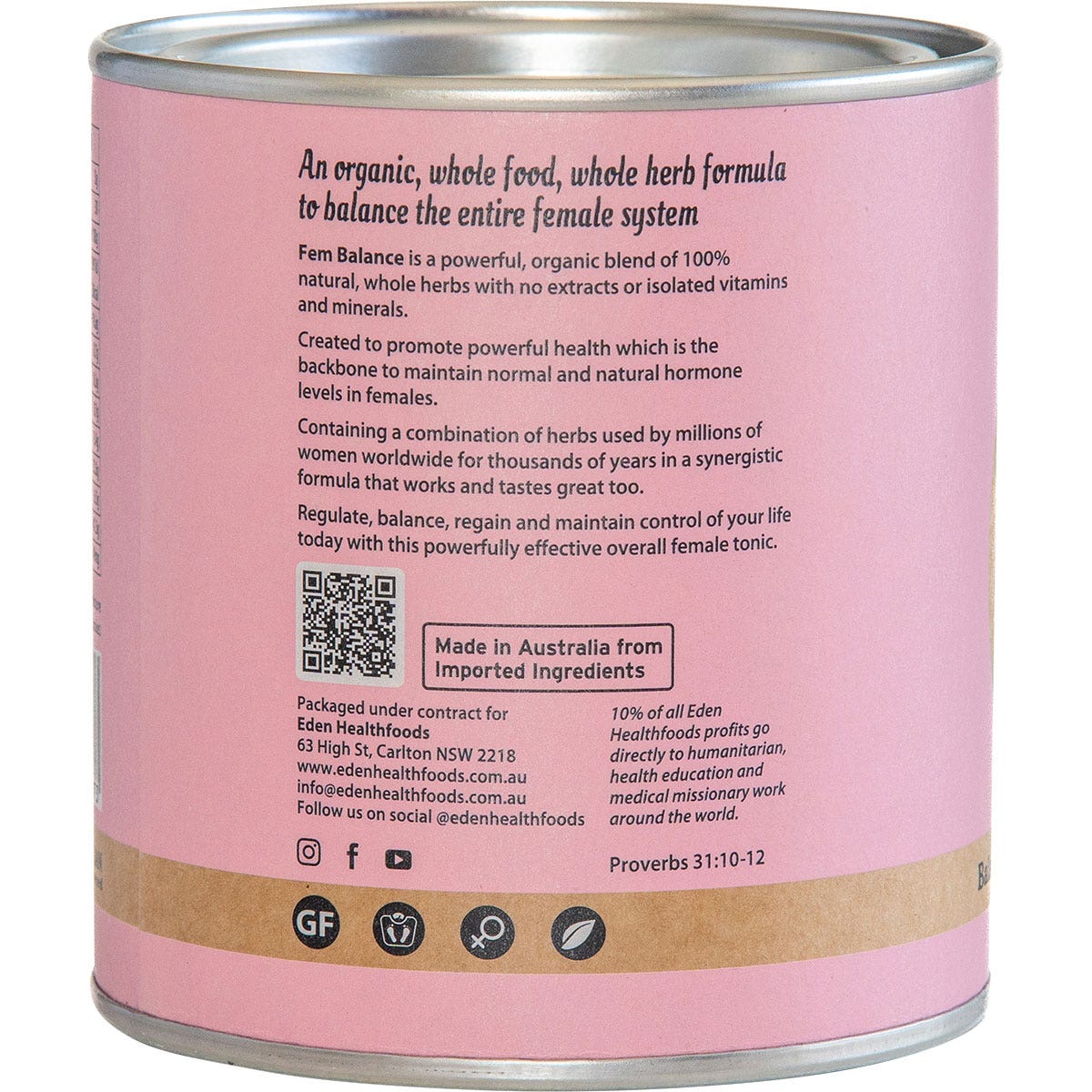 EDEN HEALTHFOODS Fem Balance 150g