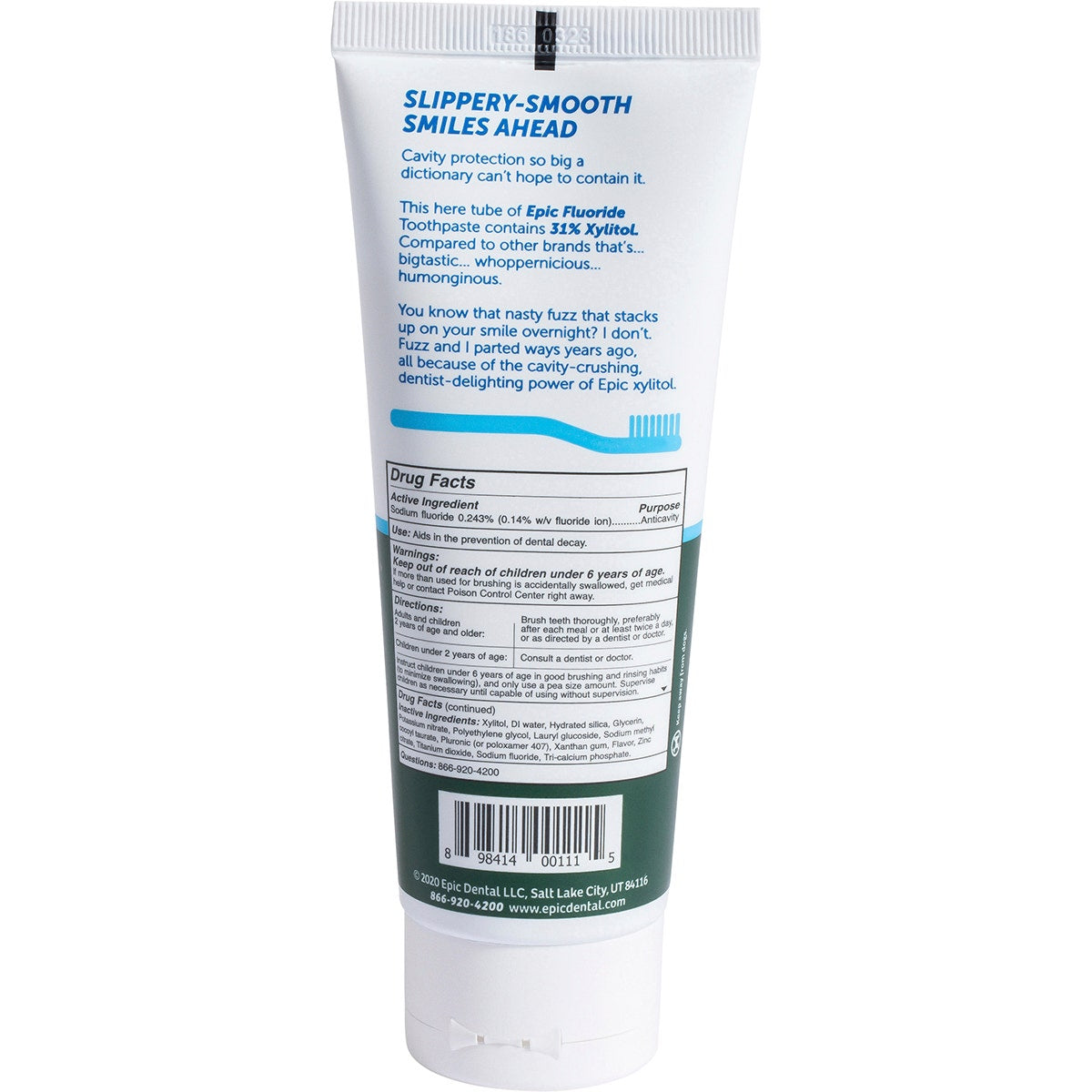 Epic Spearmint Toothpaste with Xylitol (with Fluoride) 4.9oz
