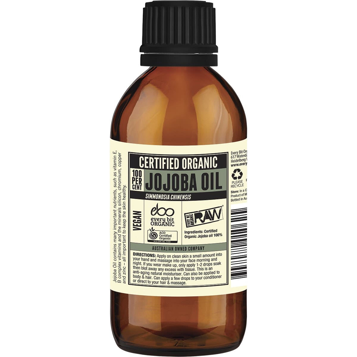 EVERY BIT ORGANIC RAW Jojoba Oil 100ml