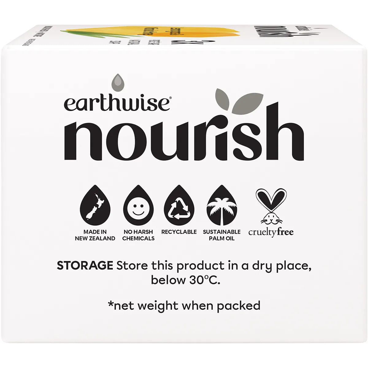 EARTHWISE NOURISH Natural Soap Bar Lemongrass & Manuka Honey 3x90g