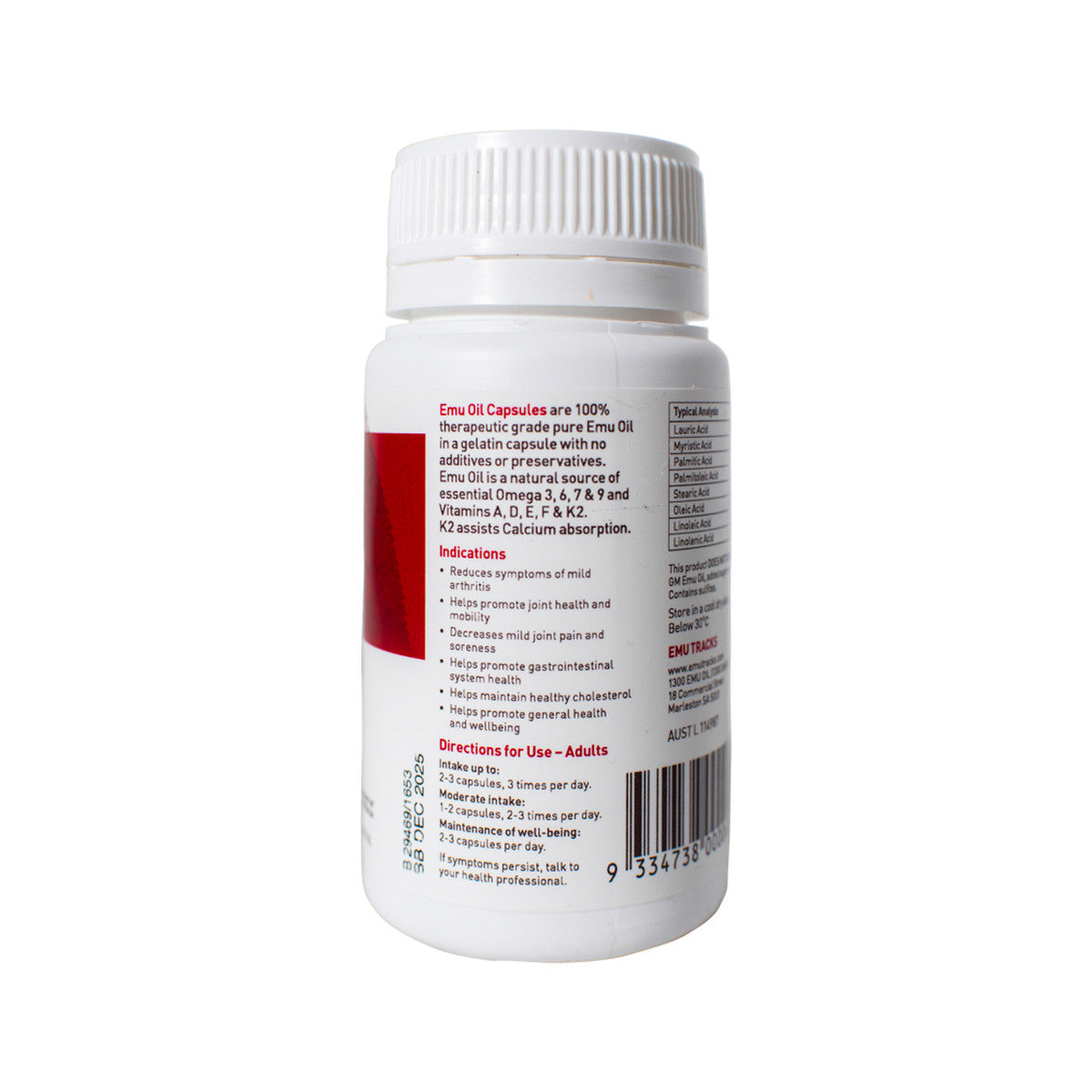 Emu Tracks Emu Oil 750mg Capsules 60c