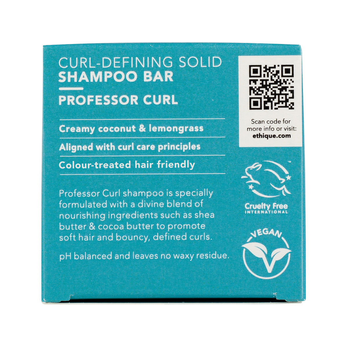 ETHIQUE Solid Shampoo Bar Professor Curl - Curly Hair 108g
