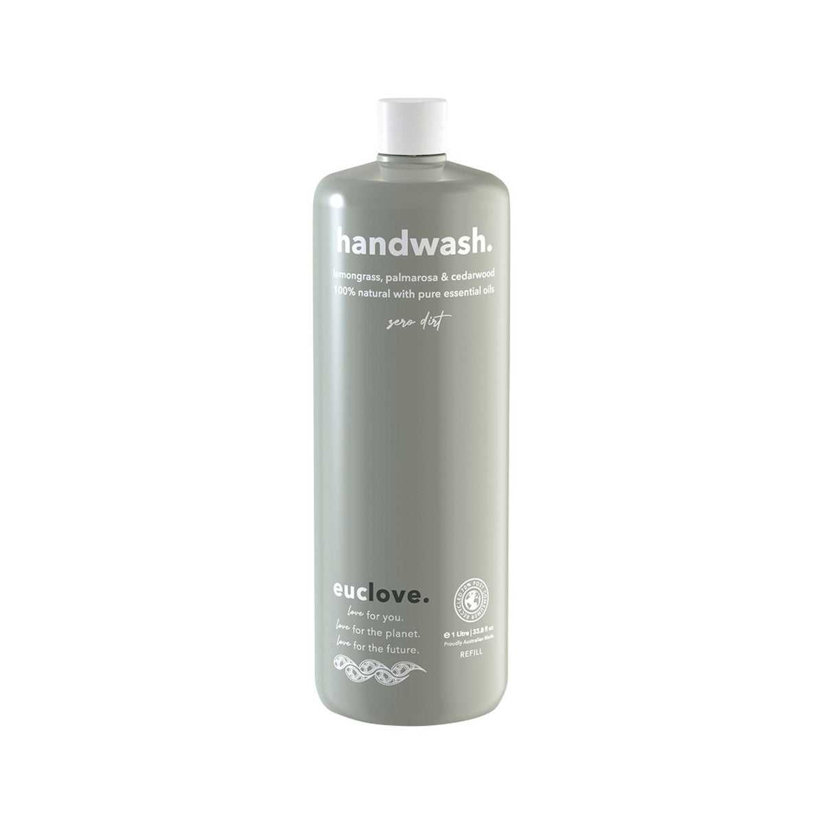 Euclove Hand Wash Lemongrass, Palmarosa & Cedarwood 1L