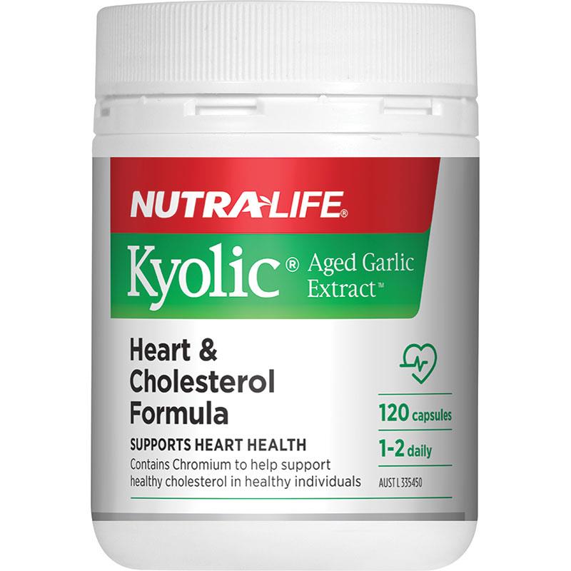 Nutra-Life Kyolic Aged Garlic Extract Heart & Cholesterol Formula 120 Capsules