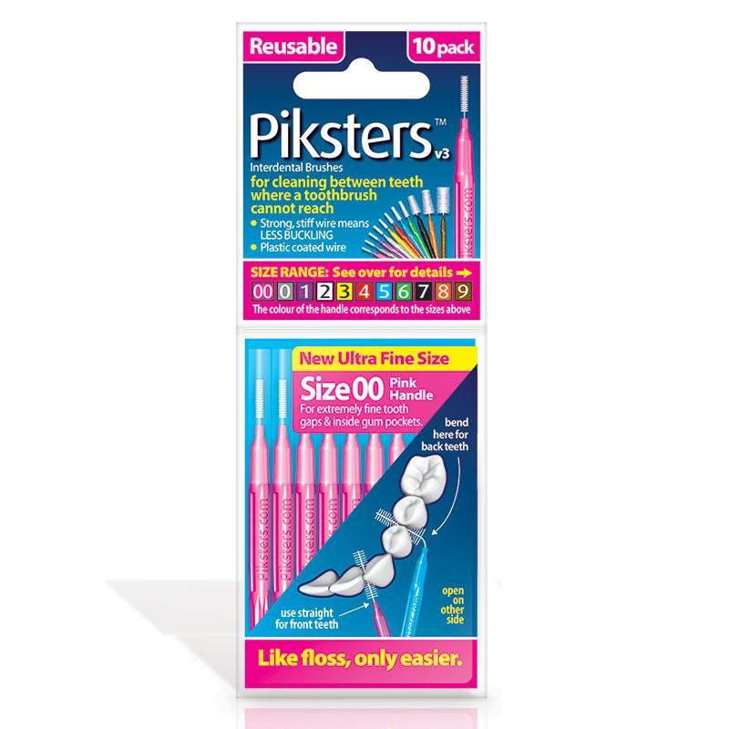 Piksters Inter Brush Size 00 Pack 10 (pink)