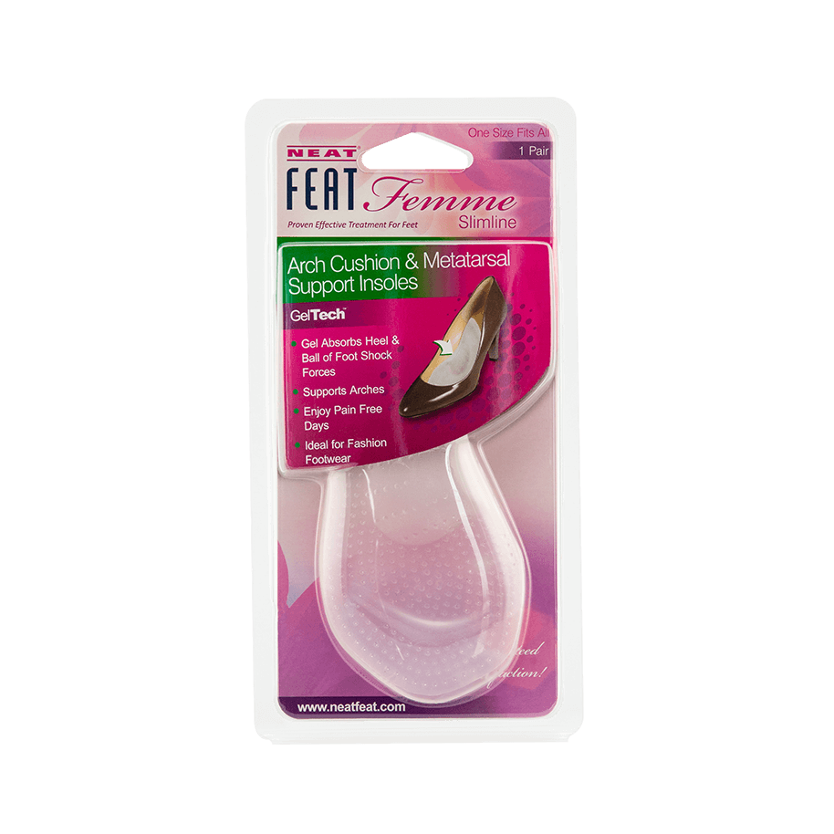 Neat Feat Femme Slimline Gel Arch Cushion & Metatarsal Insoles