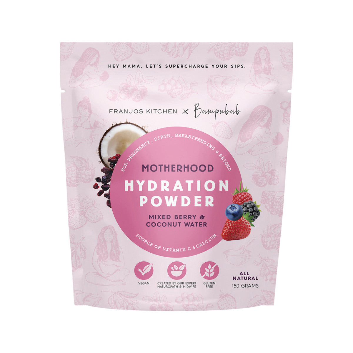 Franjos Kitchen Hydration Powder Mixed Berry 150g