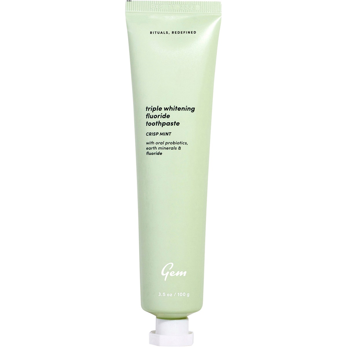 GEM Toothpaste Triple Whitening Fluoride Crisp Mint 100g