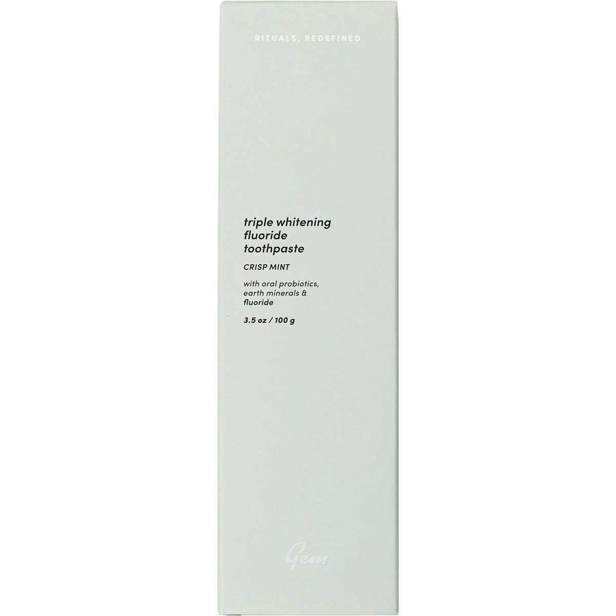 GEM Toothpaste Triple Whitening Fluoride Crisp Mint 100g