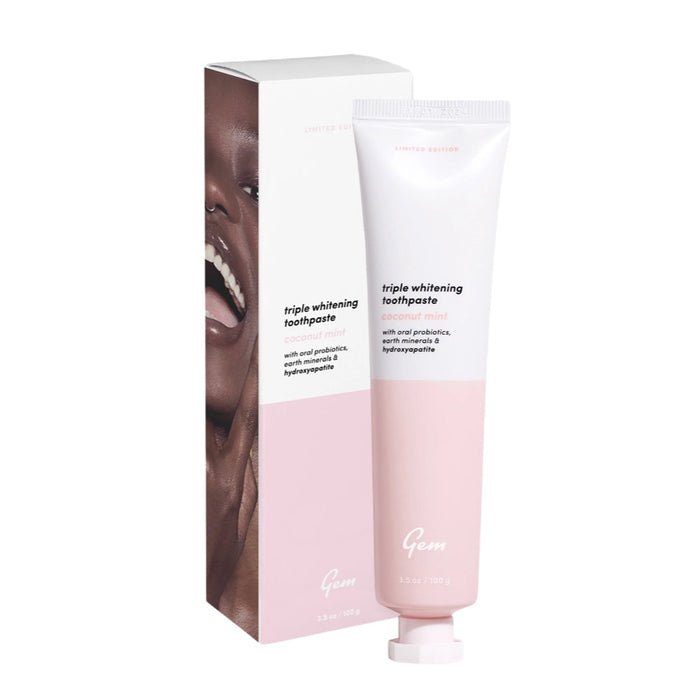 GEM Toothpaste Triple Whitening Coconut Mint 100g