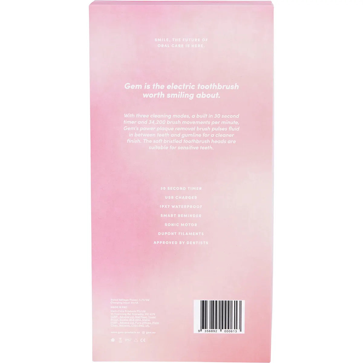 GEM Electric Toothbrush Coconut 1