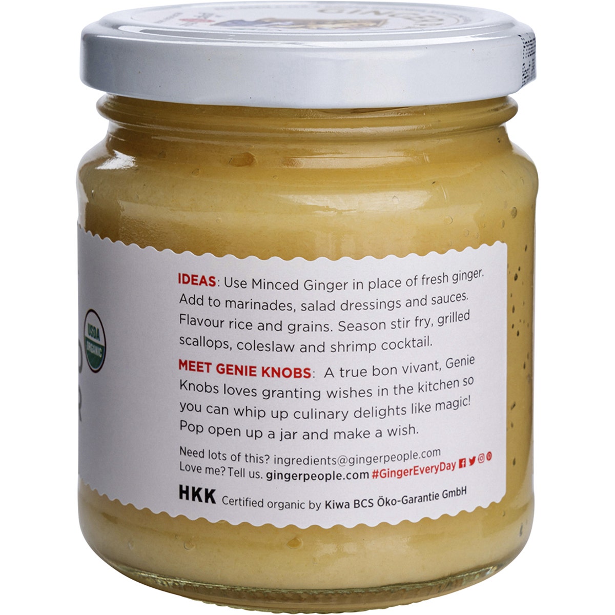 THE GINGER PEOPLE Minced Ginger Organic 190g