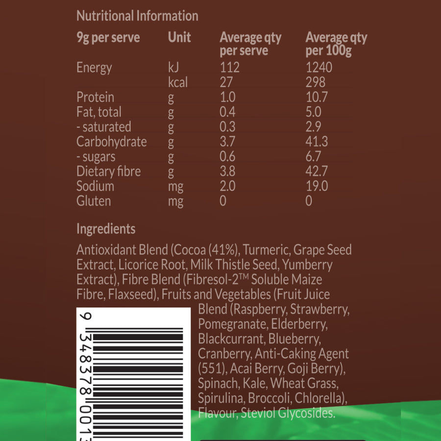 The Man Shake Choc Super Greens 270g