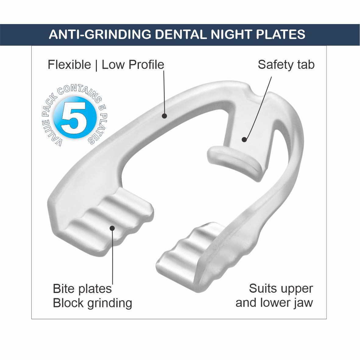 Bite-me™ Anti-grinding Silicone Dental Night Plates Value Pack 5