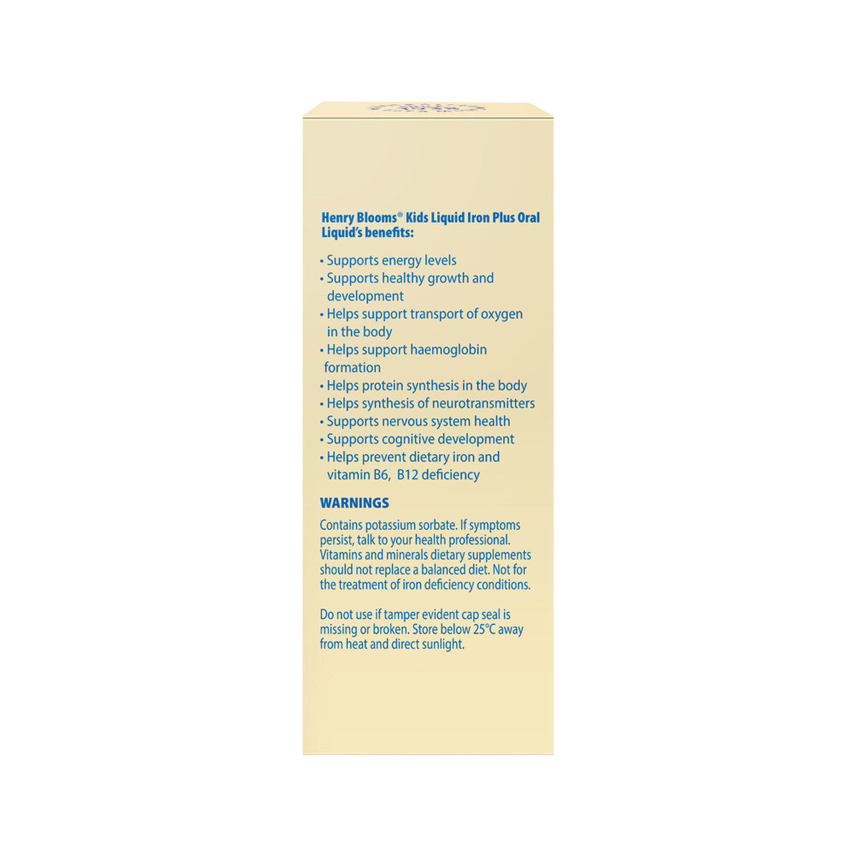 Henry Blooms Kids Liquid Iron Plus Tropical 100ml