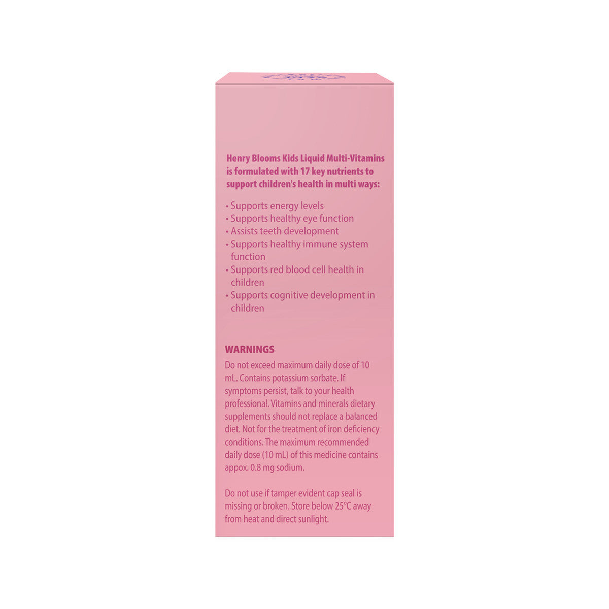 Henry Blooms Kids Liquid Multi-Vitamins Orange 100ml