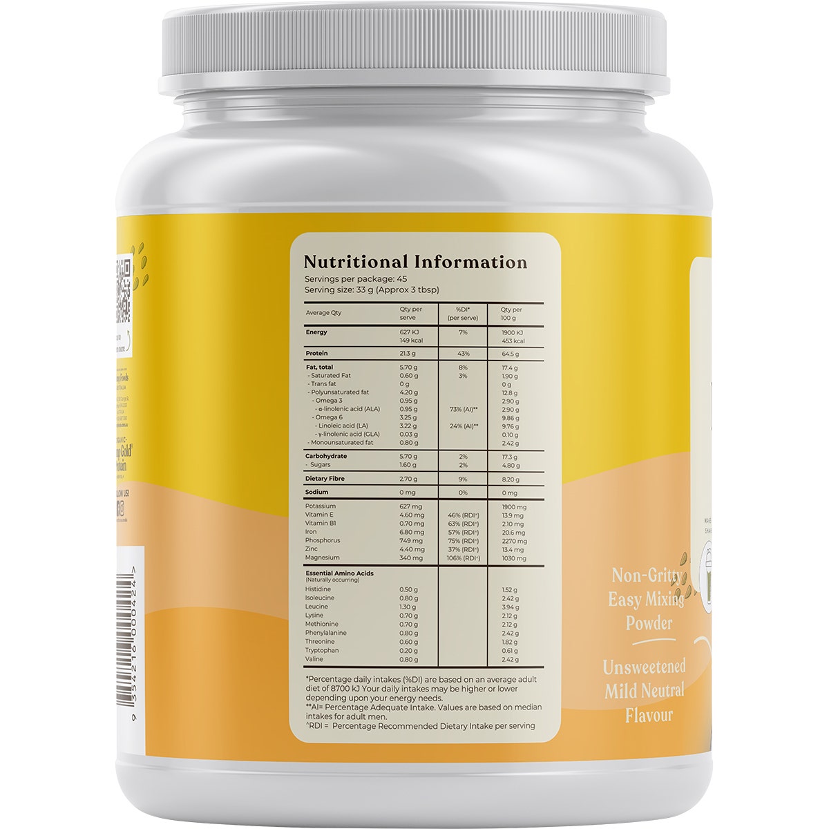 ESSENTIAL HEMP Organic Hemp Gold Protein 1.5kg