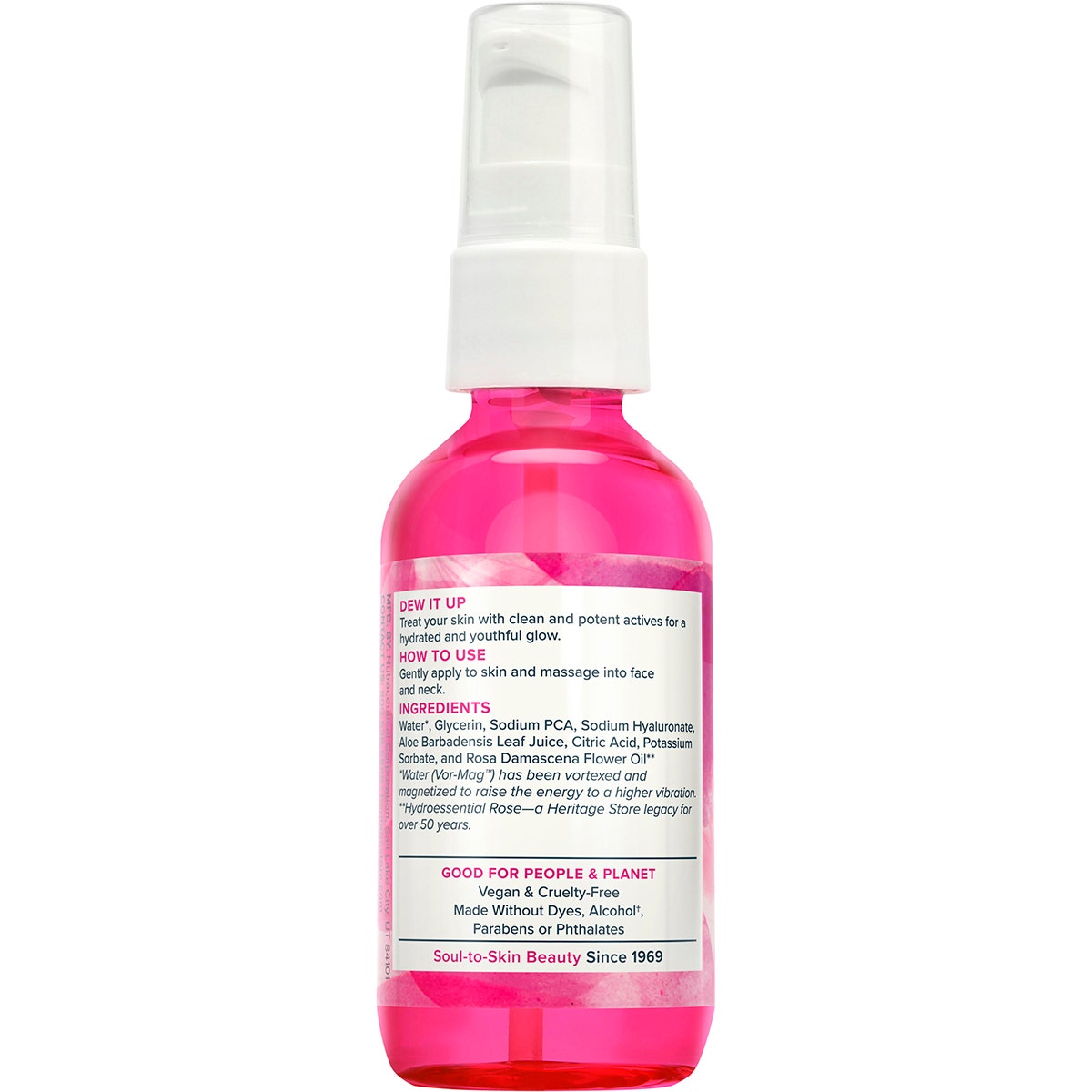 HERITAGE STORE Rosewater Serum 1% Hyaluronic Dry to Combination Skin 59ml