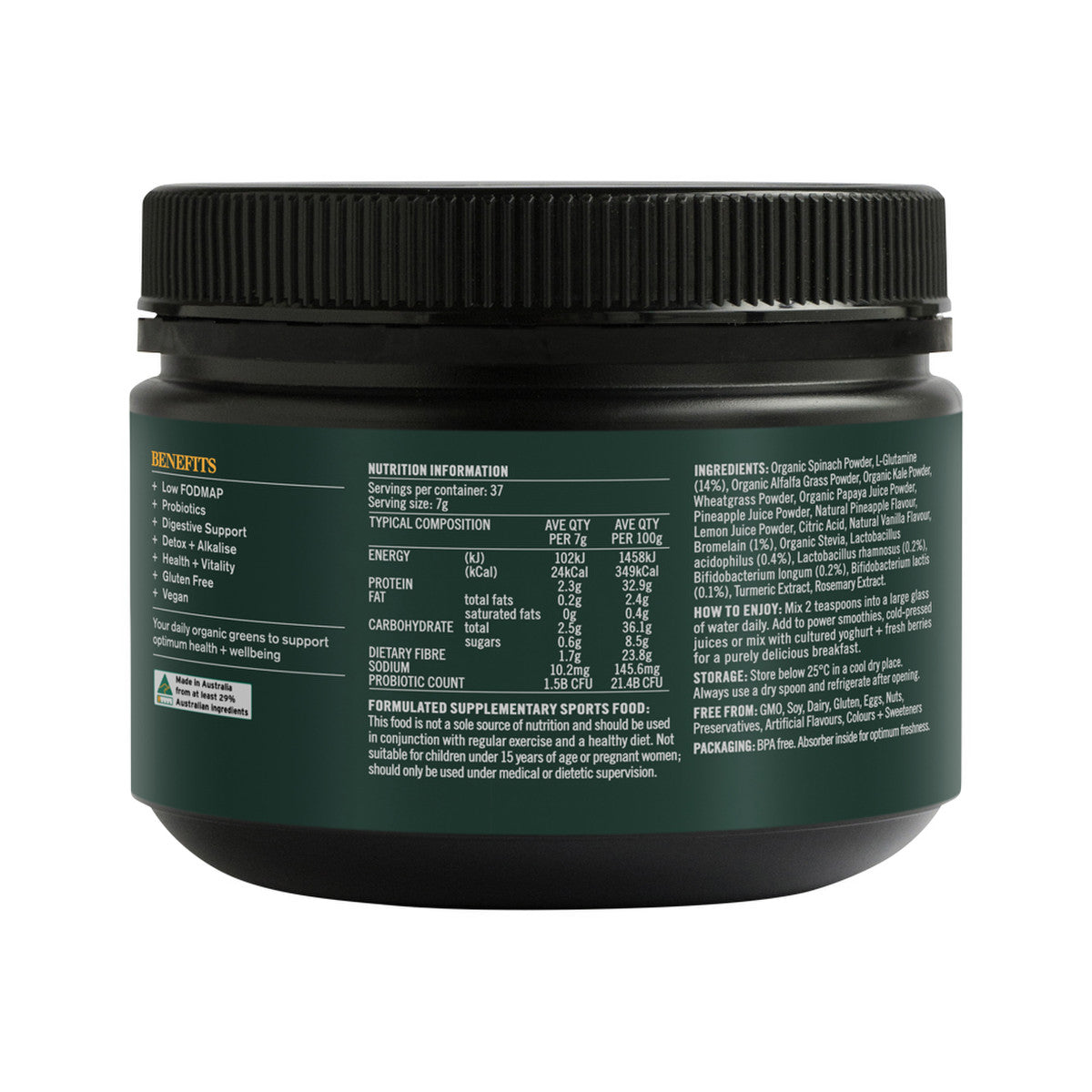 The Healthy Chef Everyday Greens Pineapple 260g