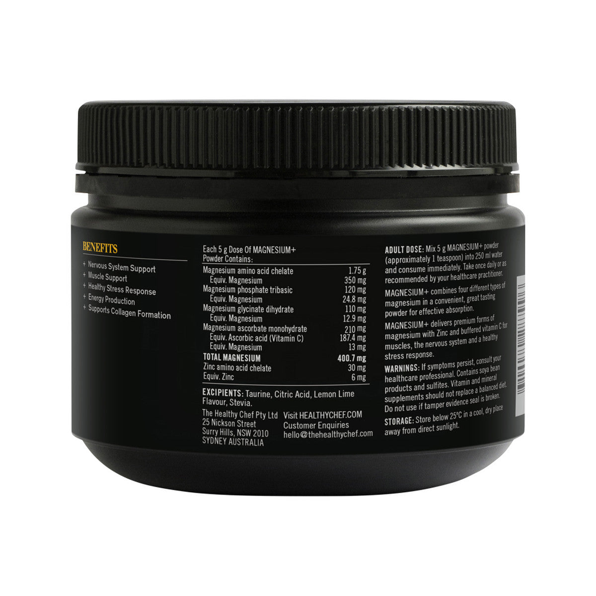 The Healthy Chef Magnesium+ (Relax) 500g