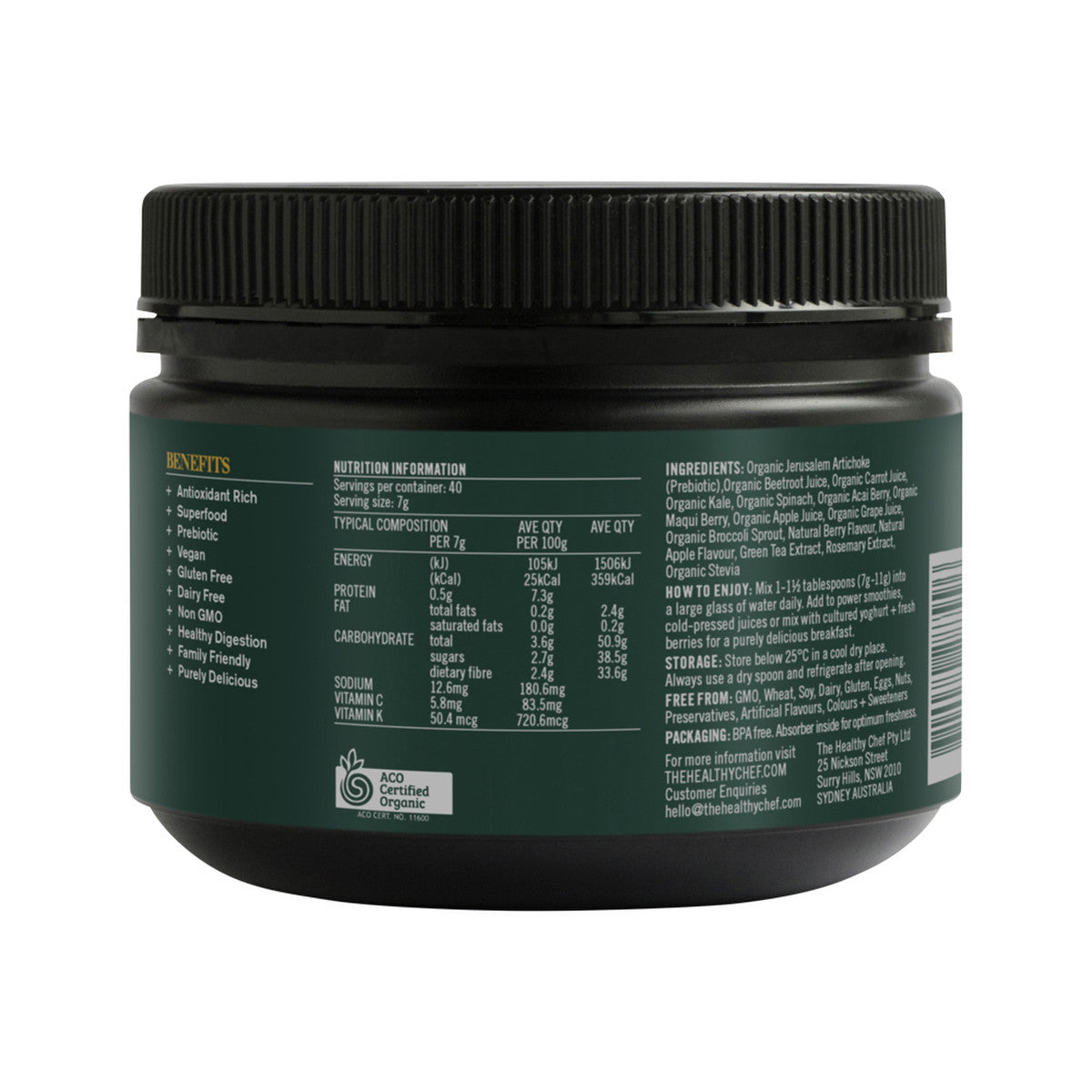 The Healthy Chef Organic Superfood Wild Berry 280g