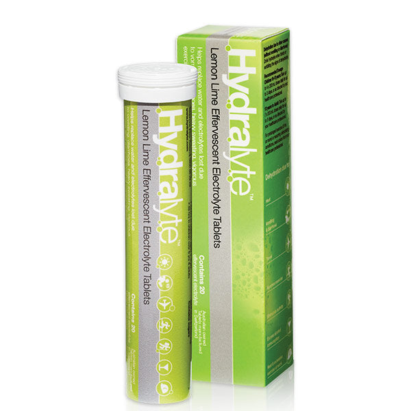Hydralyte Effervescent Lemon Lime Electolyte Tablets 20 Pack
