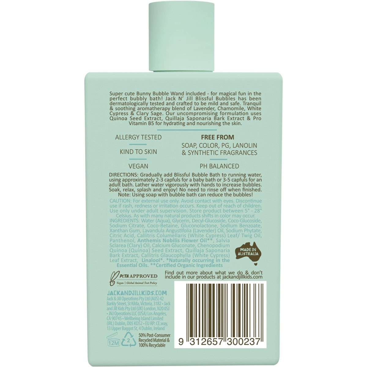 Jack N' Jill Blissful Bubbles Bubble Bath & Magic Bubble Wand 300ml