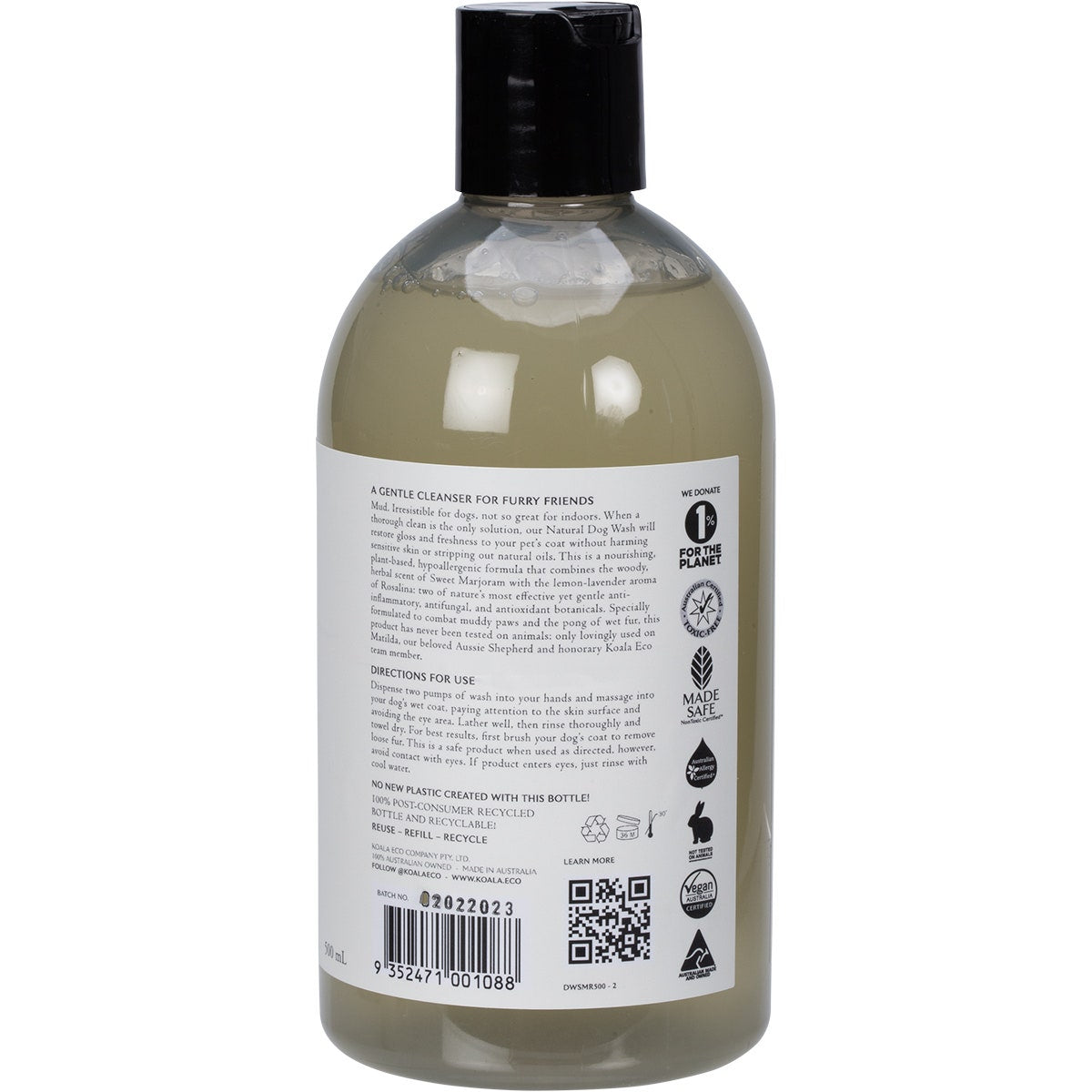 KOALA ECO Dog Wash Marjoram & Rosalina Essential Oil 500ml
