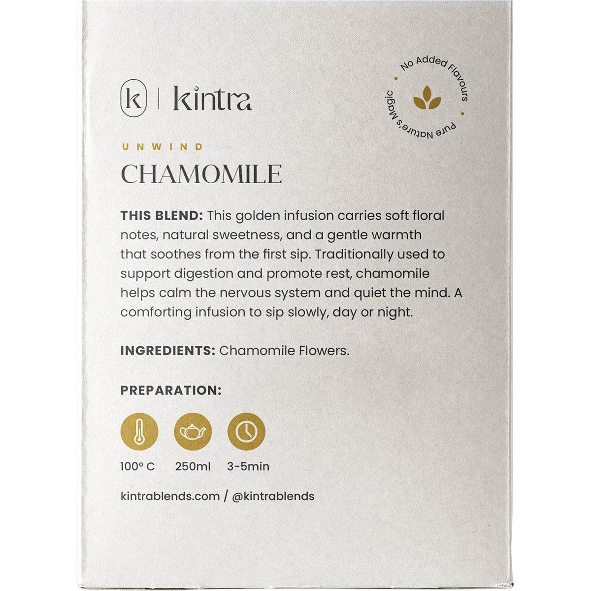 Kintra Foods Herbal Tea Bags Chamomile 32pk